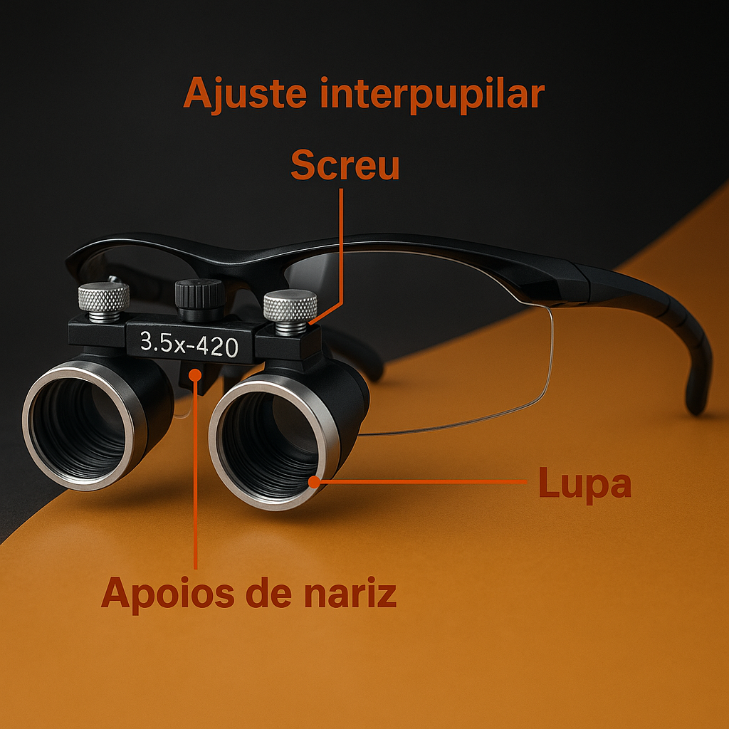 Lupa Odontológica com Óculos Fhuzer OptiView