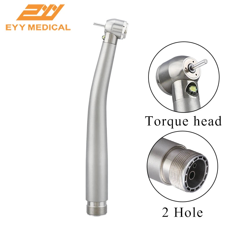 EYY Dental LED High Speed Handpiece Ceramic Bearings E-generator High Dental Rotation 2/4 Hole Stainless Steel Tools