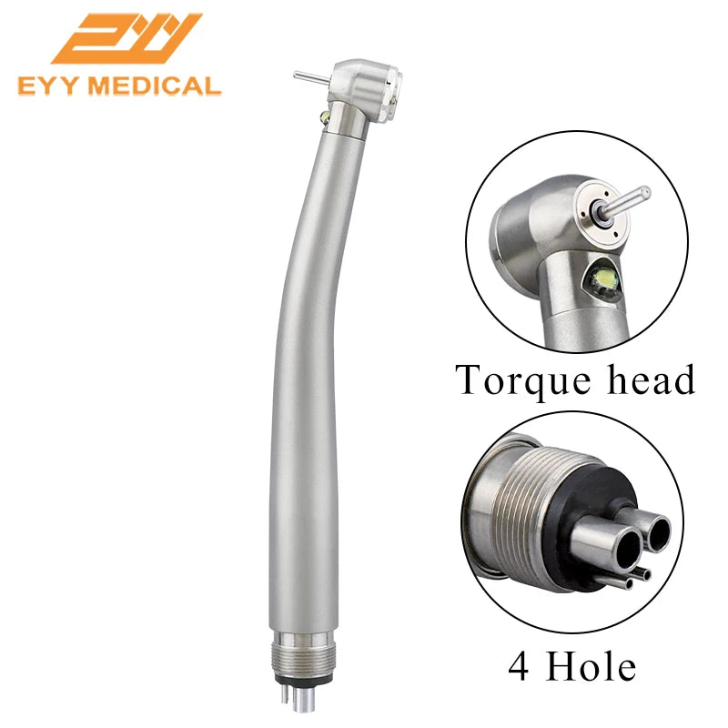 EYY Dental LED High Speed Handpiece Ceramic Bearings E-generator High Dental Rotation 2/4 Hole Stainless Steel Tools