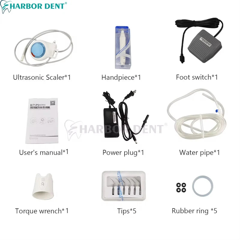 Portable Dental Ultrasonic Scaler Oral Cleaning Dental Calculus Smoke Stains Scaler Teeth Perio Scaling With Handpiece Tip