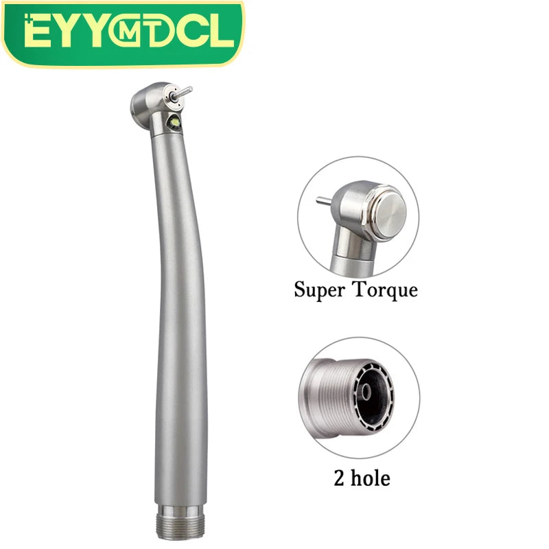 Dental LED High Speed Handpiece Dentist Tips E-Generator B2 M4 Hole Push Button Stainless Steel High Rotation Dental Handpiece
