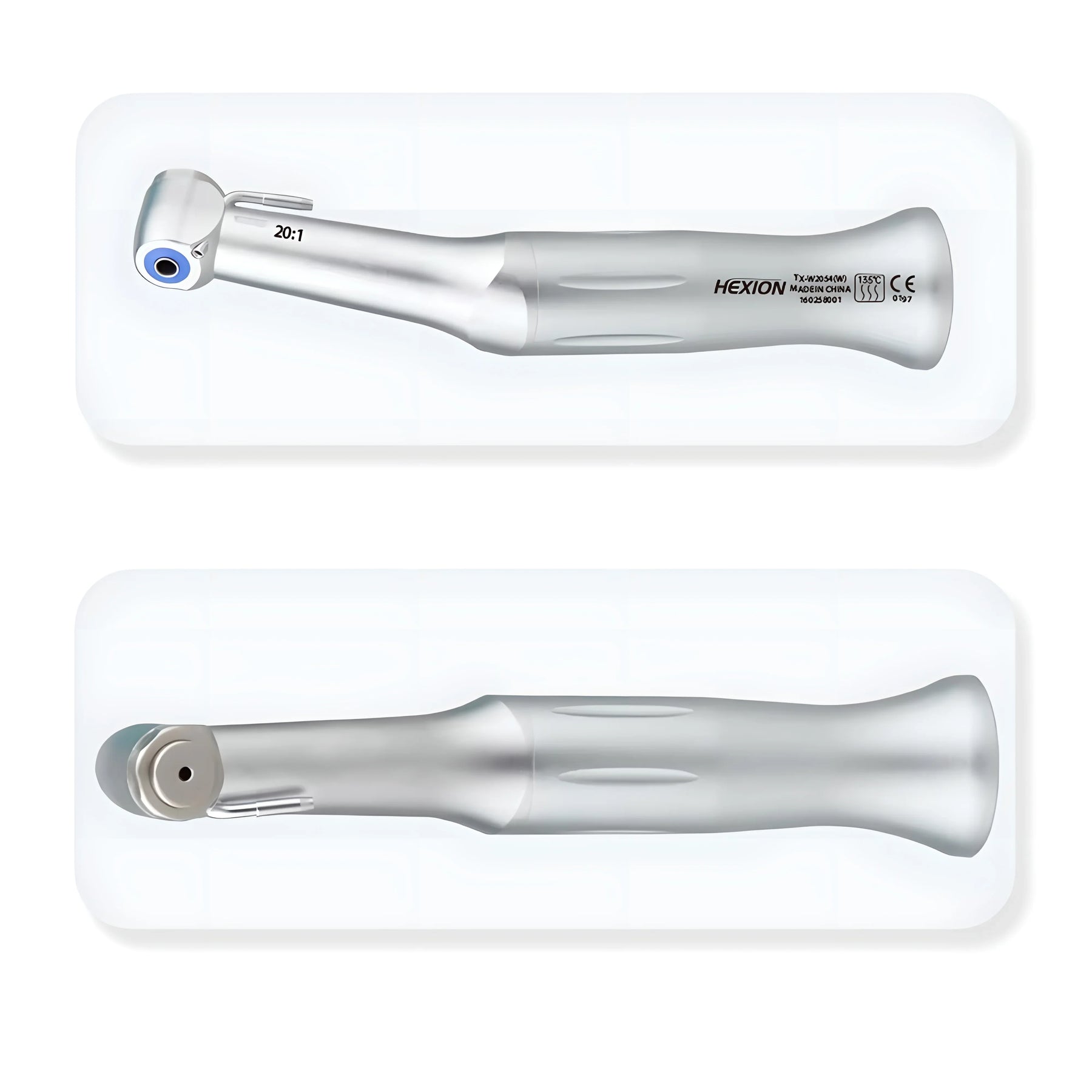 HEXION Dental 20:1 SG20 Contra Angle Slow Low Speed Handpiece Fit To Dental Implant Motor For 2.35mm Burs E-Type With Stainless