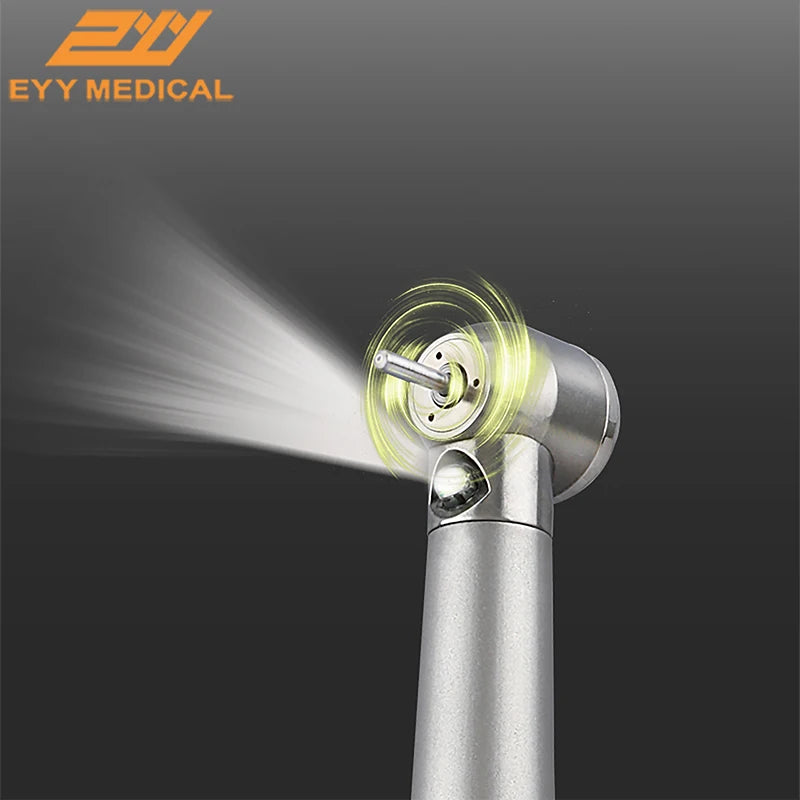 EYY Dental LED High Speed Handpiece Ceramic Bearings E-generator High Dental Rotation 2/4 Hole Stainless Steel Tools