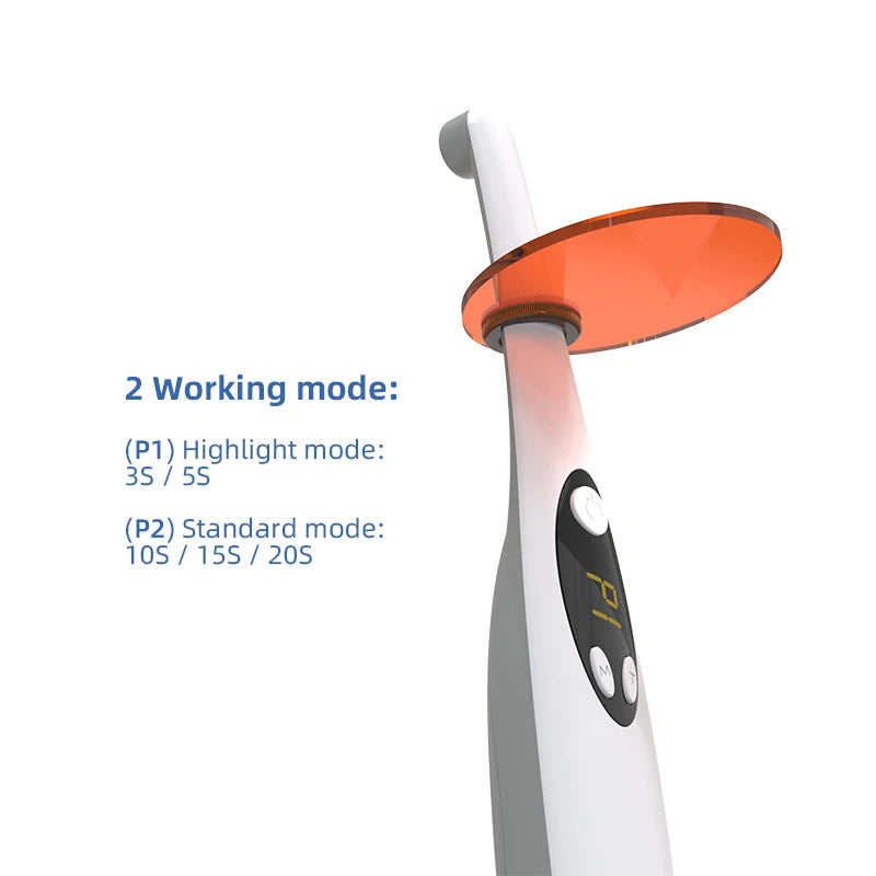 VV Dental LED Curing Light Wireless Photopolymerizer 3S Curing Lamp Head Resin Cure 2 Modes 1800-2200mw/cm² Dentistry Equipment