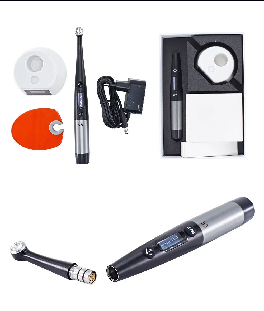 Dental Wireless 1 Second Curing Light Dentist Cordless LED Lamp 3000 mw/cm² with caries detector Light meter tester