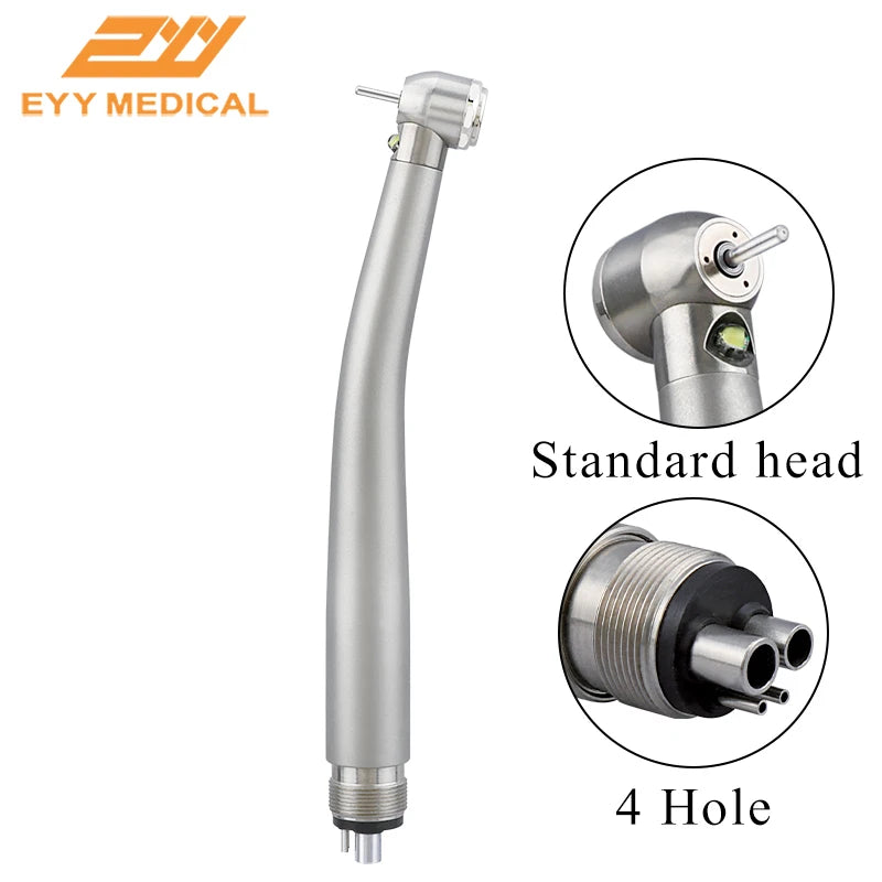 EYY Dental LED High Speed Handpiece Ceramic Bearings E-generator High Dental Rotation 2/4 Hole Stainless Steel Tools