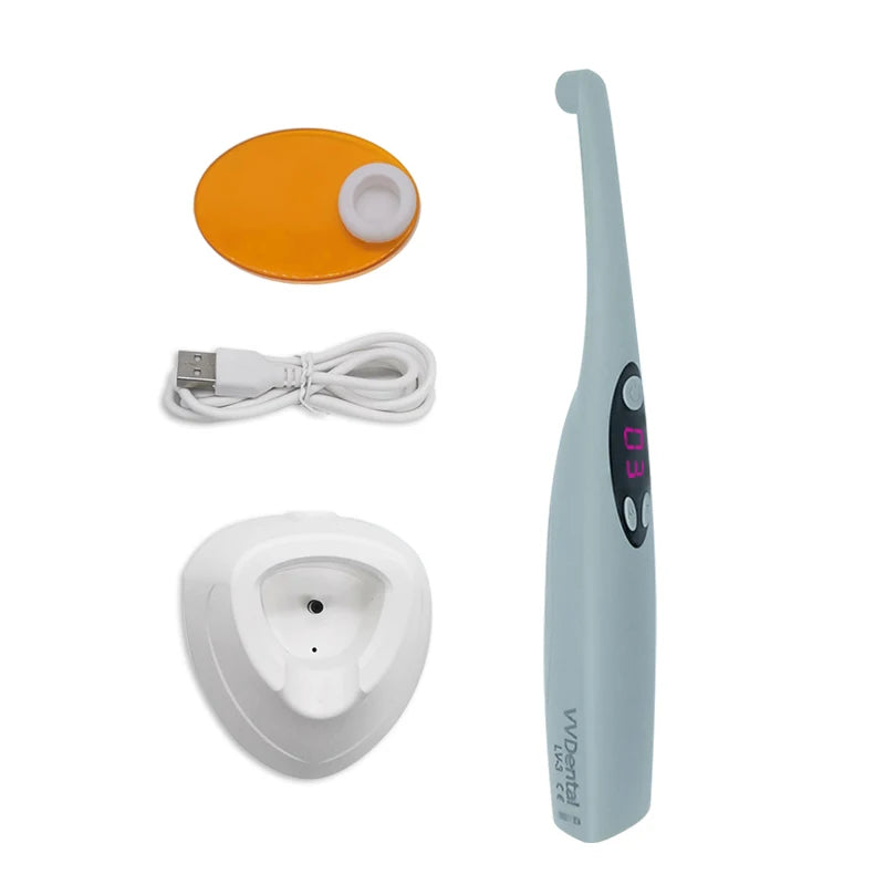 VV Dental LED Curing Light Wireless Photopolymerizer 3S Curing Lamp Head Resin Cure 2 Modes 1800-2200mw/cm² Dentistry Equipment