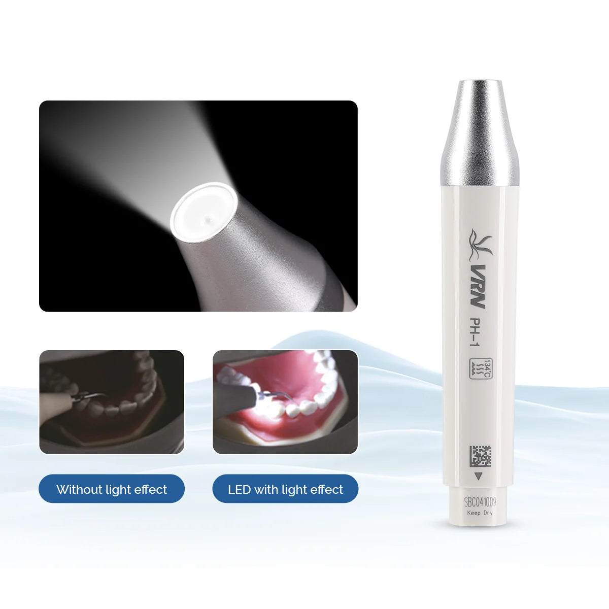 AZDENT Dental Ultrasonic Scaler With LED Light Handpiece Oral Cleaning Dentist Clinic Scaler Dentistry Teeth Washing Tool