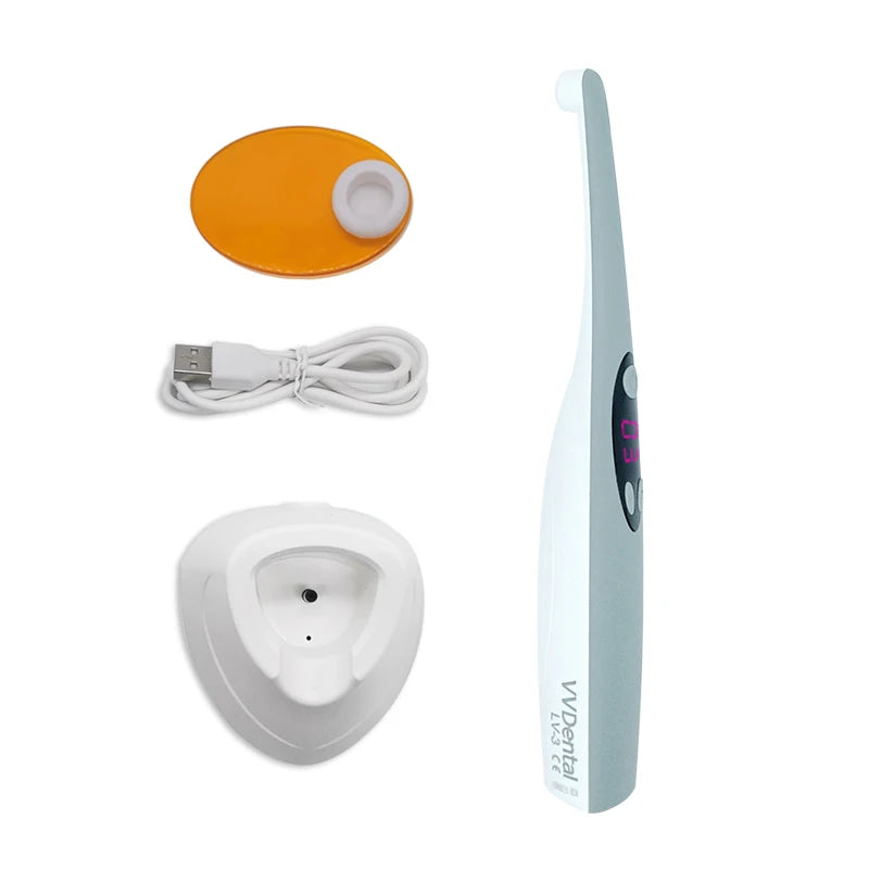 VV Dental LED Curing Light Wireless Photopolymerizer 3S Curing Lamp Head Resin Cure 2 Modes 1800-2200mw/cm² Dentistry Equipment