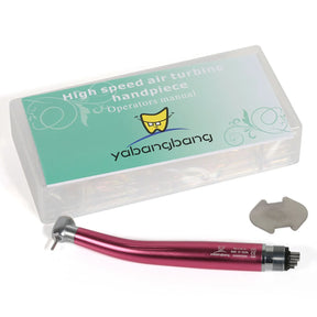 Dental High & Low Speed Handpiece kit Straight Contra Angle Single Water Spary  Air Turbine 4 Hole FIT NSK Pana Max Pink Color