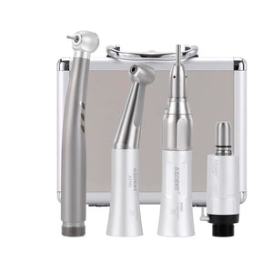 Dental High and Low Speed Handpiece Kit AZDENT LED Shadowless High Speed and 1:1 Air Motor Contra Angle Straight Handpiece Set