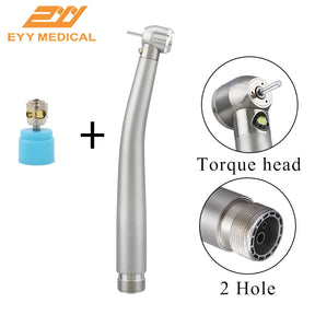 EYY Dental LED High Speed Handpiece Ceramic Bearings E-generator High Dental Rotation 2/4 Hole Stainless Steel Tools