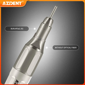 1PC AZDENT Dental Low Speed Handpiece 1:1 Contra Angle for ø2.35mm CA Burs Push Button Straight NoseCone Air Motor 2/4 Holes