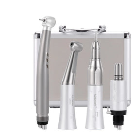 Dental High and Low Speed Handpiece Kit AZDENT LED Shadowless High Speed and 1:1 Air Motor Contra Angle Straight Handpiece Set